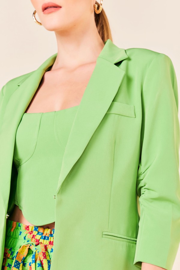 Encontraproduto.com.br - Blazer Básico com Manga 3/4-JADE