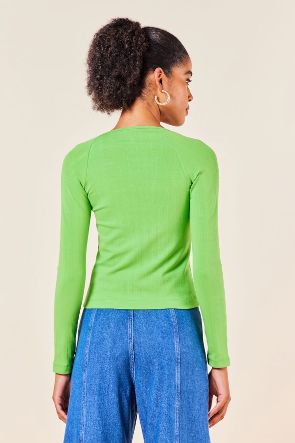Encontraproduto.com.br - BLUSA RIBANA COM MANGA LONGA -JADE