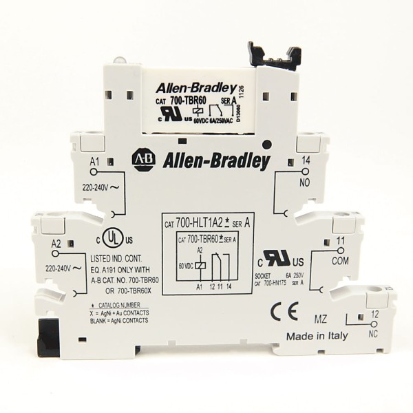 Rele Bloco Terminal GP 24V DC DPDT (2 C/O) Terminal Parafuso REF.700HLT12Z24 - Rockwell Automation
