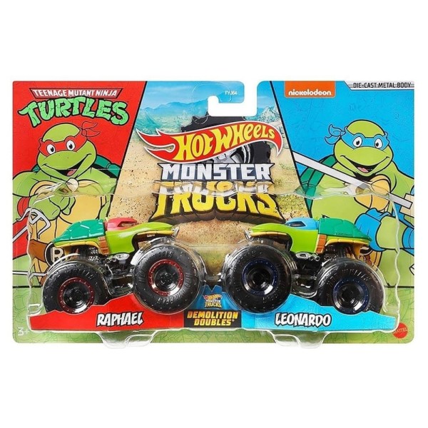 Encontraproduto.com.br - Hot Wheels Tartarugas Ninja Raphael e Leonardo - Mattel