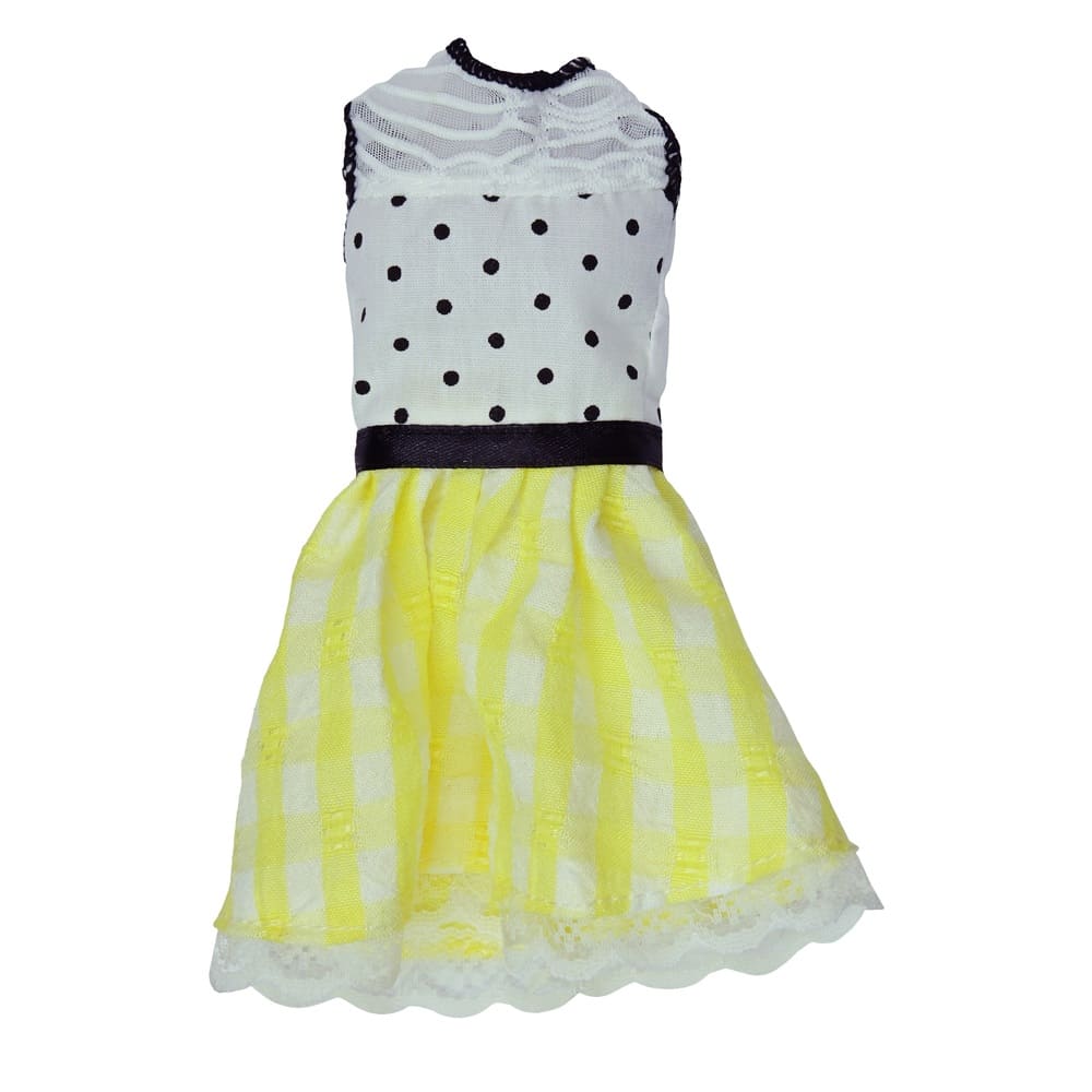 Encontraproduto.com.br - Vestido para Boneca Kit 2 Looks Listrado e Bolinha - Candide