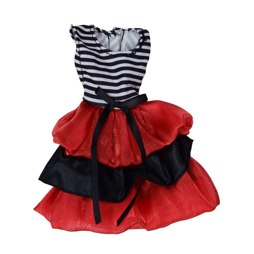 Encontraproduto.com.br - Vestido para Boneca Kit 2 Looks Listrado e Bolinha - Candide