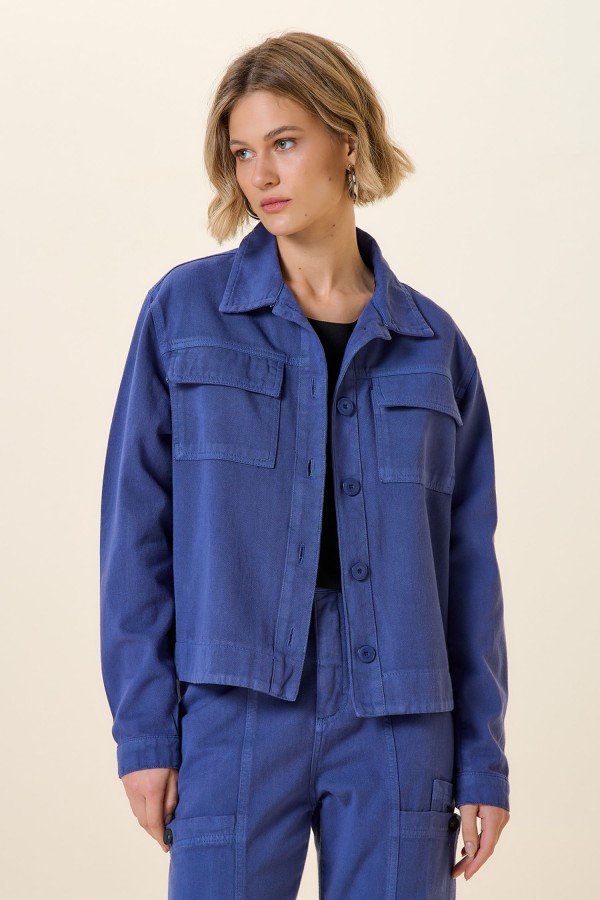 Encontraproduto.com.br - JAQUETA SARJA OVERSIZED COLOR-ONIX