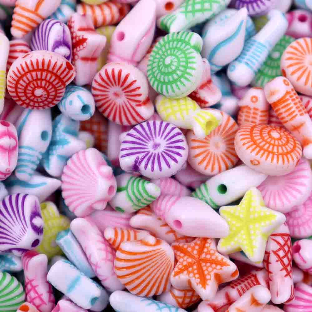 Encontraproduto.com.br - ANIMAIS MARINHOS INFANTIL 10MM EM ACRILICO COM 500GR