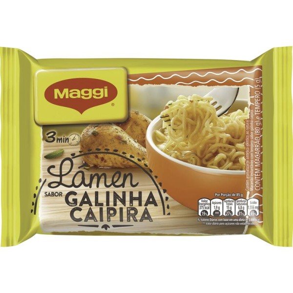 Encontraproduto.com.br - Macarrão Instantâneo Maggi Lámen Galinha caipira Pacote com 85g