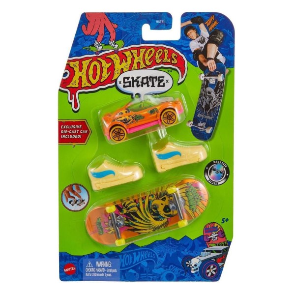 Encontraproduto.com.br - Hot Wheels Skate de Dedo Neon com Diecast Bread Box - Mattel