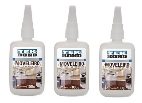 Encontraproduto.com.br - 03 Un Cola Adesivo Instantânea Tekbond Moveleira 793 100gr