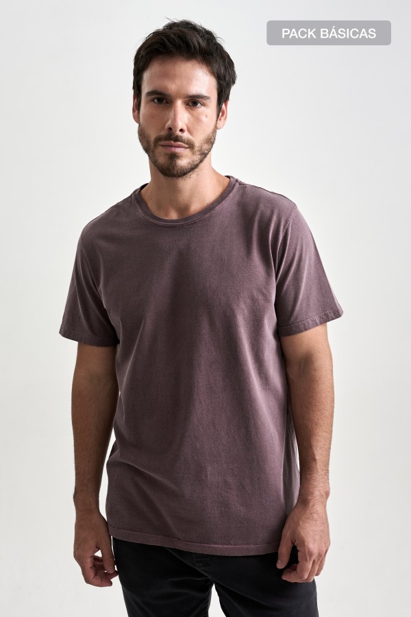 Camiseta Basic Stone Vinho