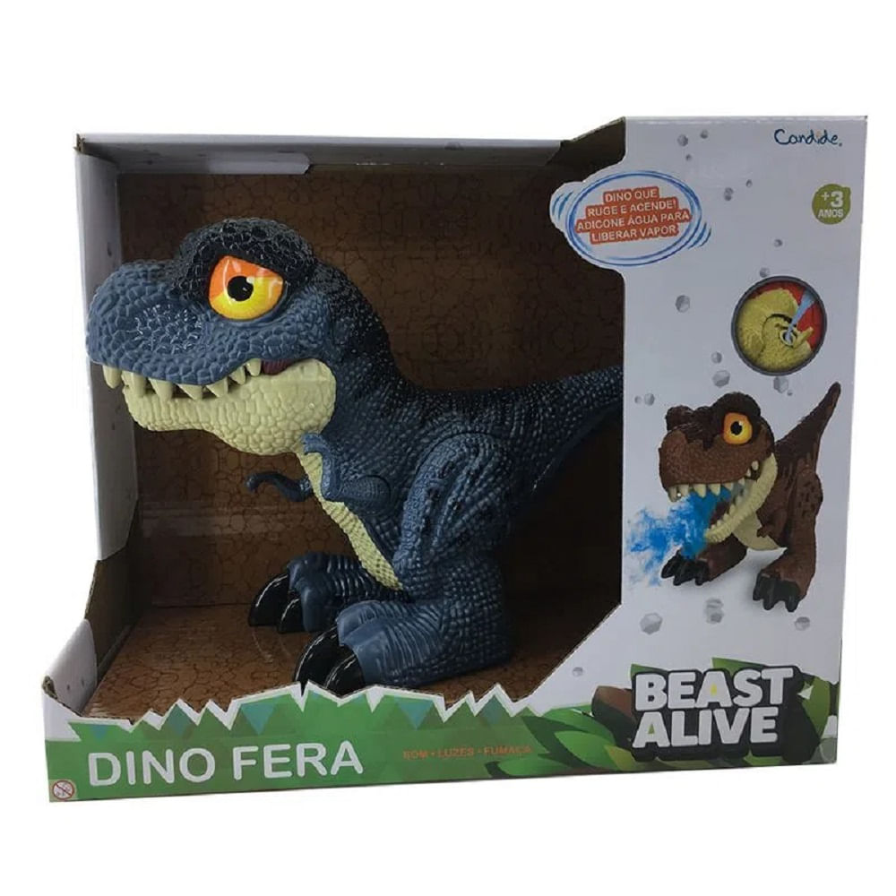 Encontraproduto.com.br - Beast Alive Dino Fera Azul - Candide