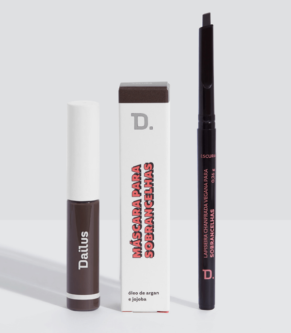 Encontraproduto.com.br - Kit Máscara para Sobrancelhas e Lapiseira Para Sobrancelha (Escura)