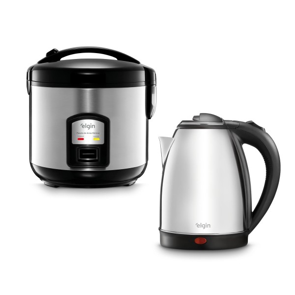 Panela de Arroz Elétrica 1L e Chaleira Elétrica 1,8L 110V
