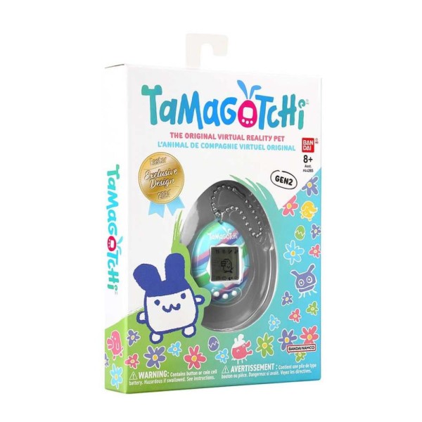 Encontraproduto.com.br - Tamagotchi Ed Limitada Páscoa Blue Stripes - Fun Divirta-se