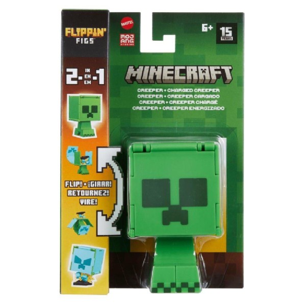 Encontraproduto.com.br - Minecraft Flippin Creeper e Creeper Carregado - Mattel