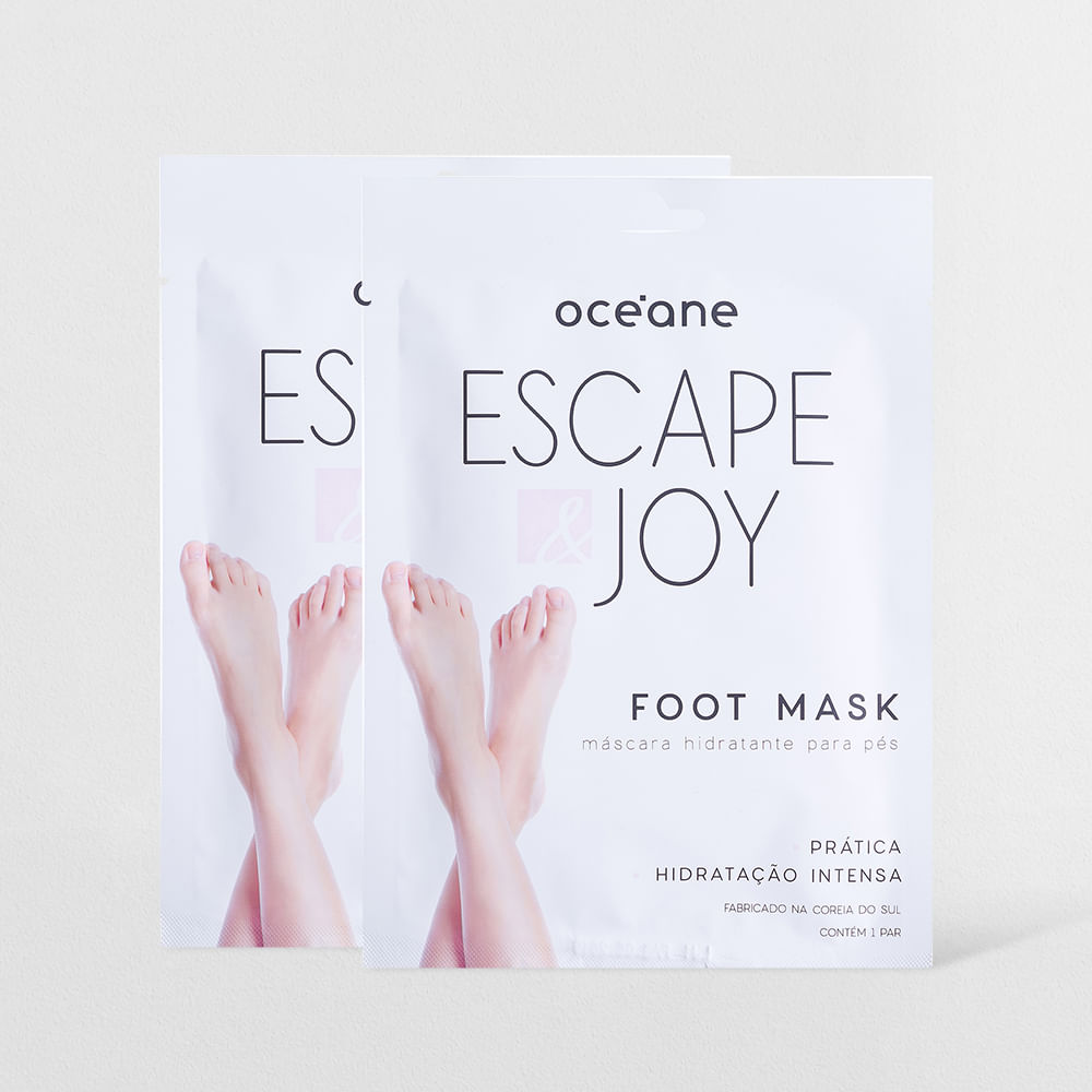 Kit Máscara Hidratante para Pés com Óleo de Coco - Foot Mask 1 Par (2 Produtos)