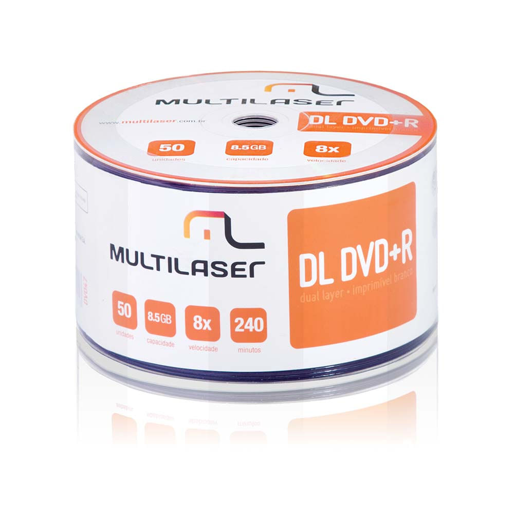 Encontraproduto.com.br - Mídia DVD-R Dual Layer 8,5GB Com 50 Un Multilaser - DV047OUT [Reembalado]