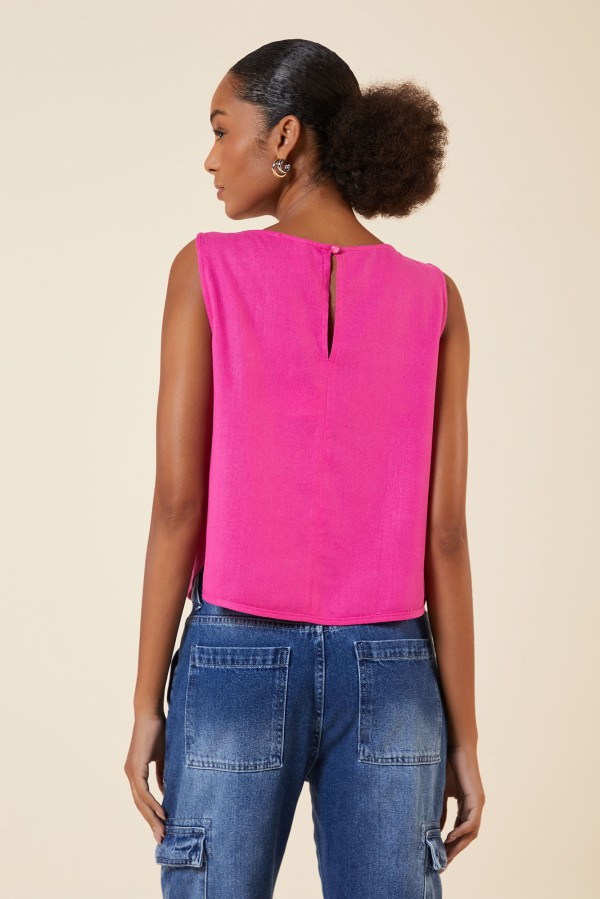 Encontraproduto.com.br - REGATA LINHO COM GOLA REDONDA ROSE