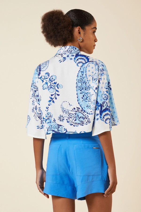 Encontraproduto.com.br - SHORT 2 BOTOES AZULEJO