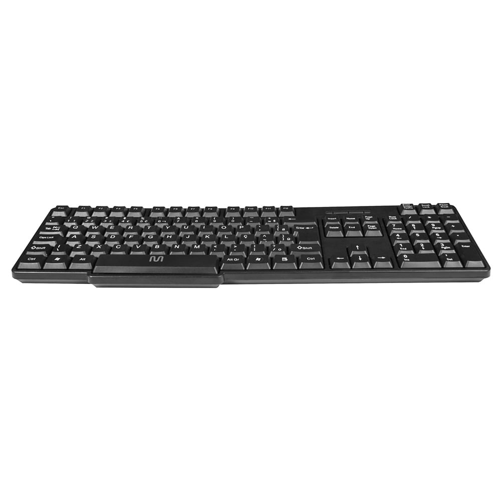 Encontraproduto.com.br - Kit Teclado e Mouse com fio Conexão PS2 Cabo de 130cm 1200dpi Resistente a Água Preto - TC303OUT [Reembalado]