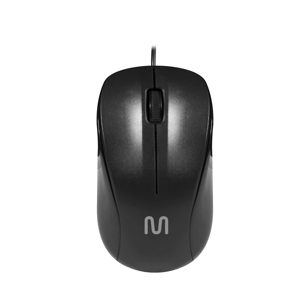 Encontraproduto.com.br - Kit Teclado e Mouse com fio Conexão PS2 Cabo de 130cm 1200dpi Resistente a Água Preto - TC303OUT [Reembalado]