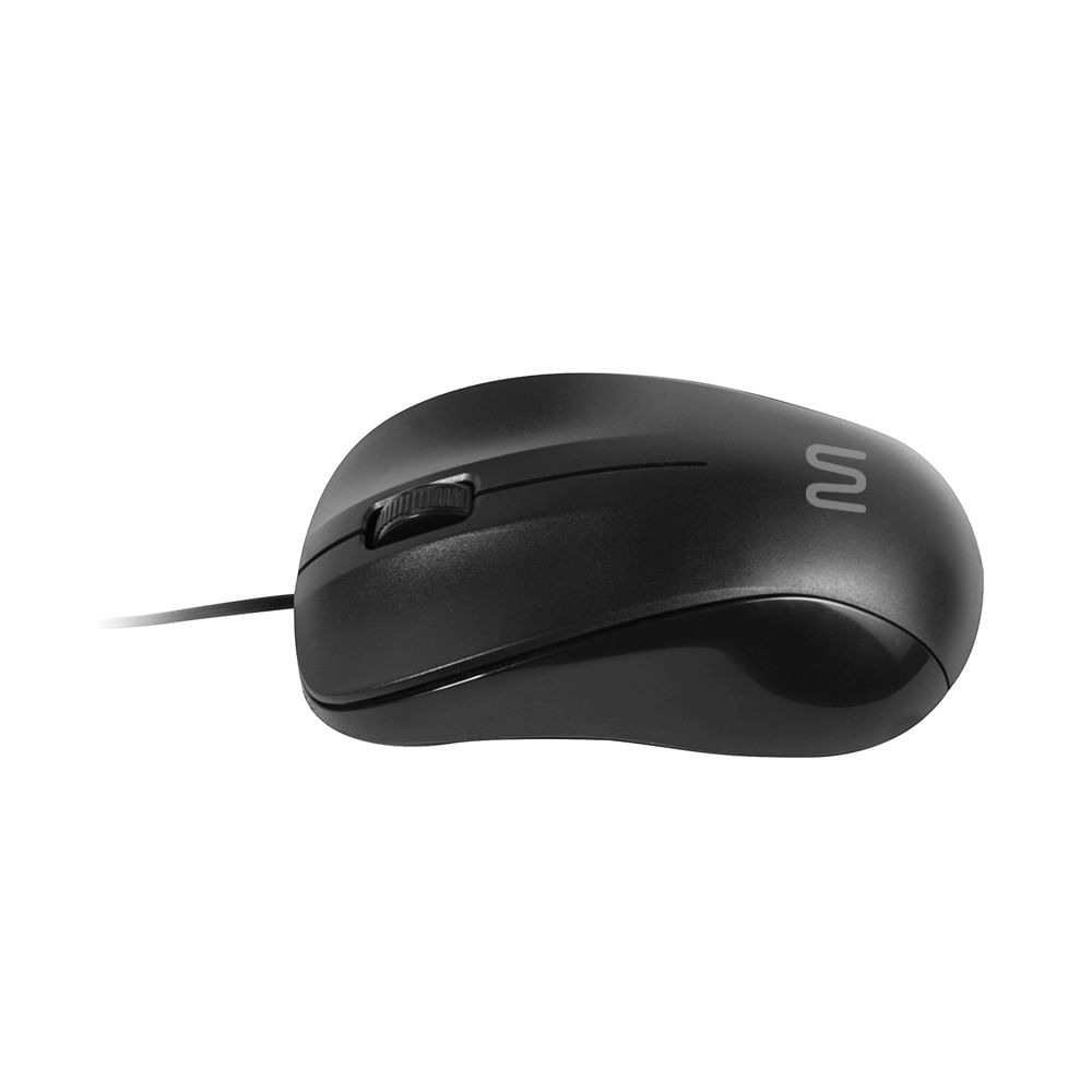Encontraproduto.com.br - Kit Teclado e Mouse com fio Conexão PS2 Cabo de 130cm 1200dpi Resistente a Água Preto - TC303OUT [Reembalado]