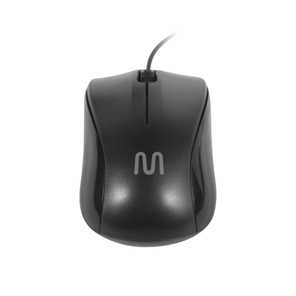 Encontraproduto.com.br - Kit Teclado e Mouse com fio Conexão PS2 Cabo de 130cm 1200dpi Resistente a Água Preto - TC303OUT [Reembalado]