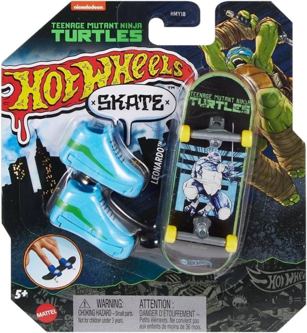 Hot Wheels Skate de Dedo com Tênis Leonardo - Mattel