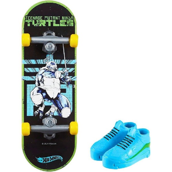 Encontraproduto.com.br - Hot Wheels Skate de Dedo com Tênis Leonardo - Mattel