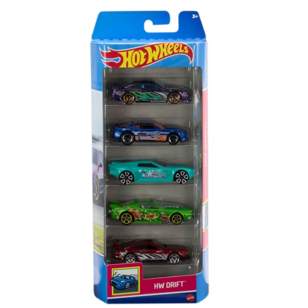 Encontraproduto.com.br - Hot Wheels Pacote 5 Carros HW Drift - Mattel