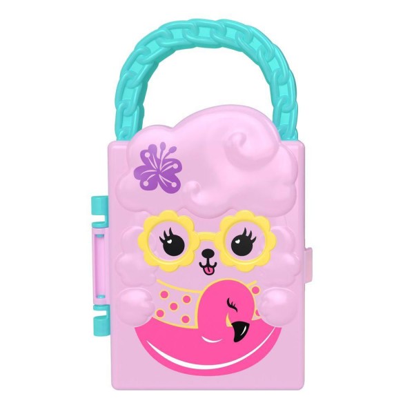 Encontraproduto.com.br - Polly Pocket Closet Fashion Reveal Rosa com Óculos - Mattel
