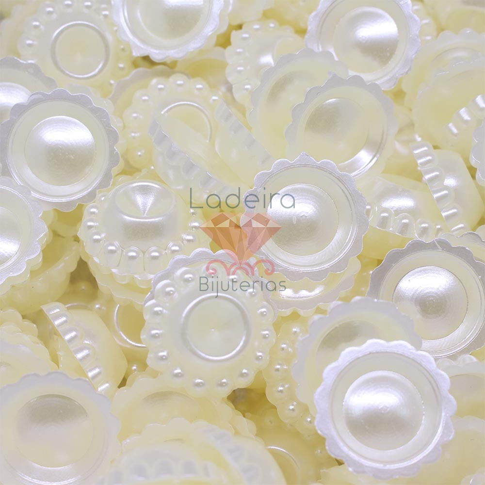Encontraproduto.com.br - FLOR PARA COLAGEM PEROLADA 20MM EM ABS COM 250GR