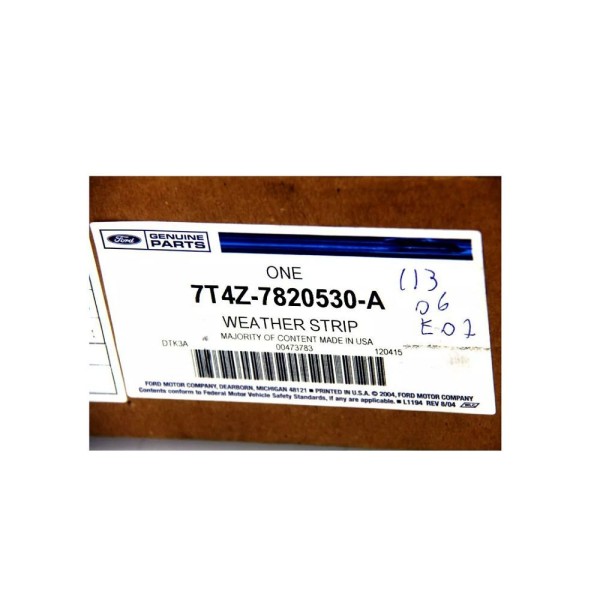 Encontraproduto.com.br - Ford Edge Borracha Vedação Da Porta Dianteira L.d Novo Origi