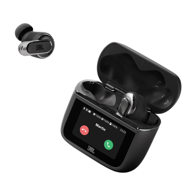 Encontraproduto.com.br - Fone de Ouvido JBL Tour Pro 3 TWS Bluetooth com Cancelamento de Ruído e Case Inteligente - Preto