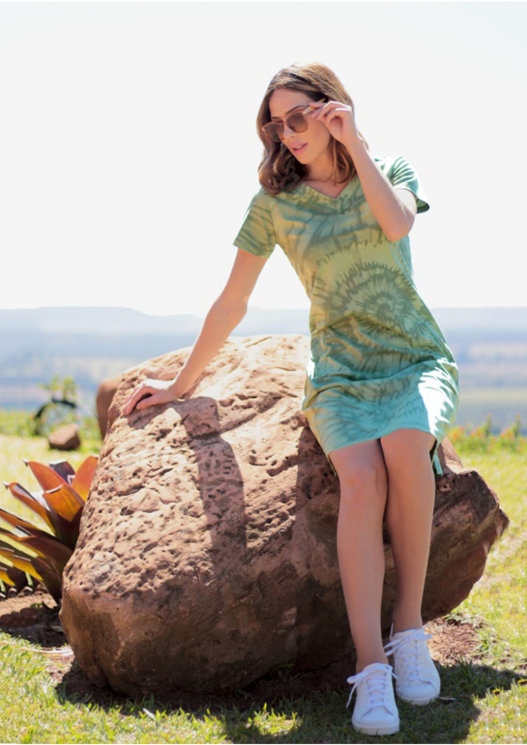 Vestido Tie Dye Verde | Pau a Pique