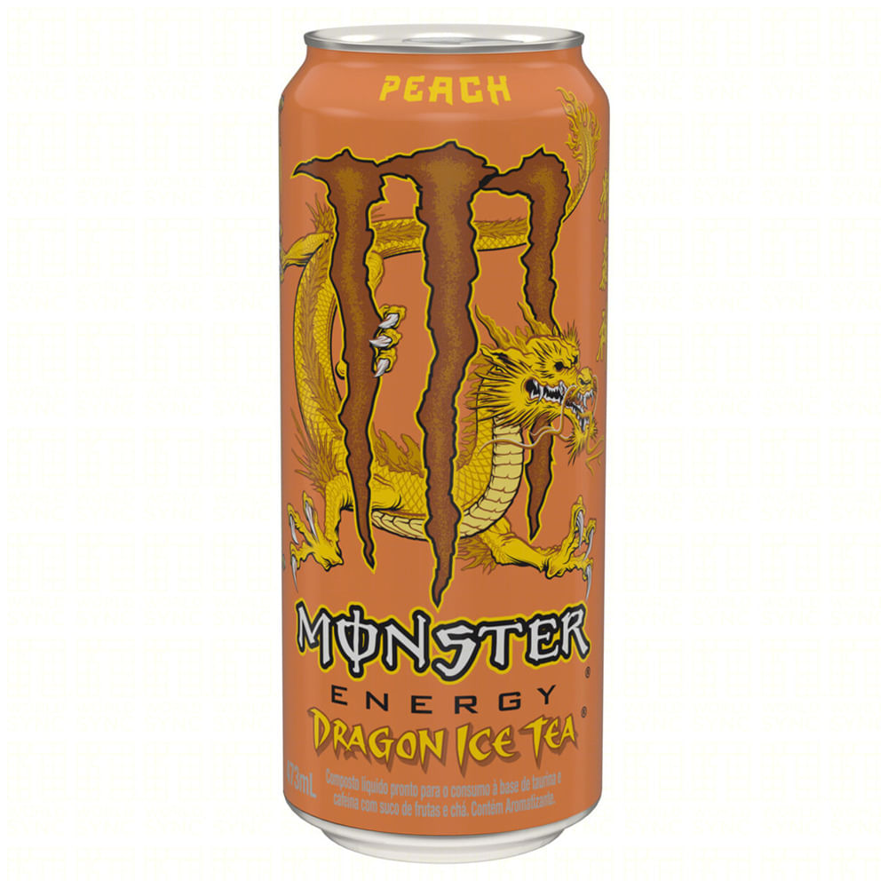 Encontraproduto.com.br - Energético Monster Energy Dragon Ice Tea Pêssego Lata 473ml