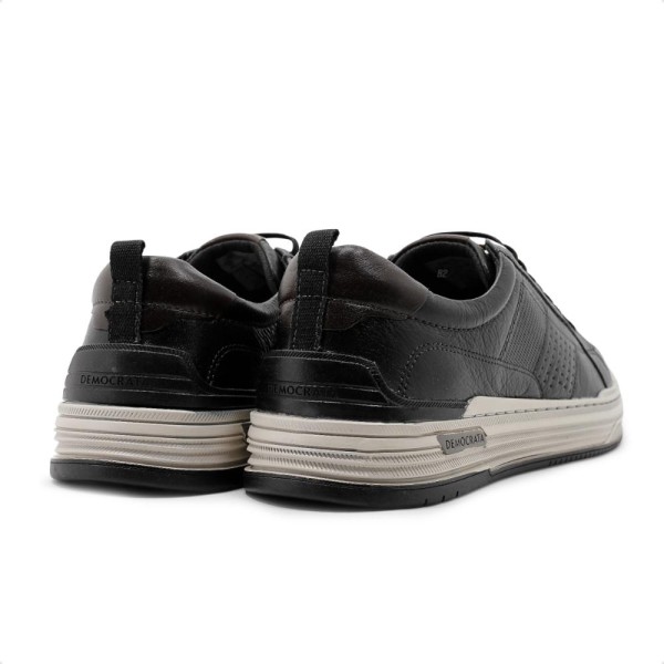 Encontraproduto.com.br - Sapatênis Democrata Denim Mike Masculino 3 Pares de Meias Preto