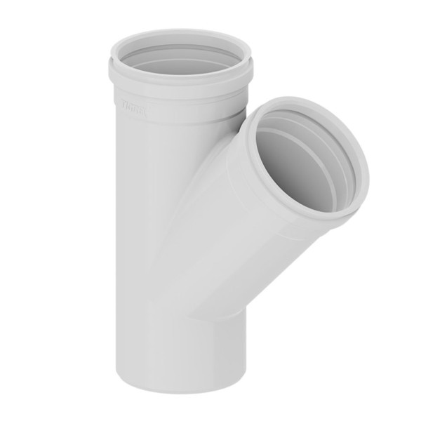 Junção Simples PVC Para Esgoto 75mm Branco Tigre