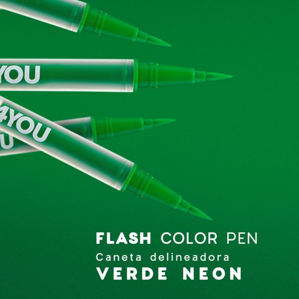 Encontraproduto.com.br - Kit Caneta Delineadora Flash Color Pen Neon 4you (5 Produtos)