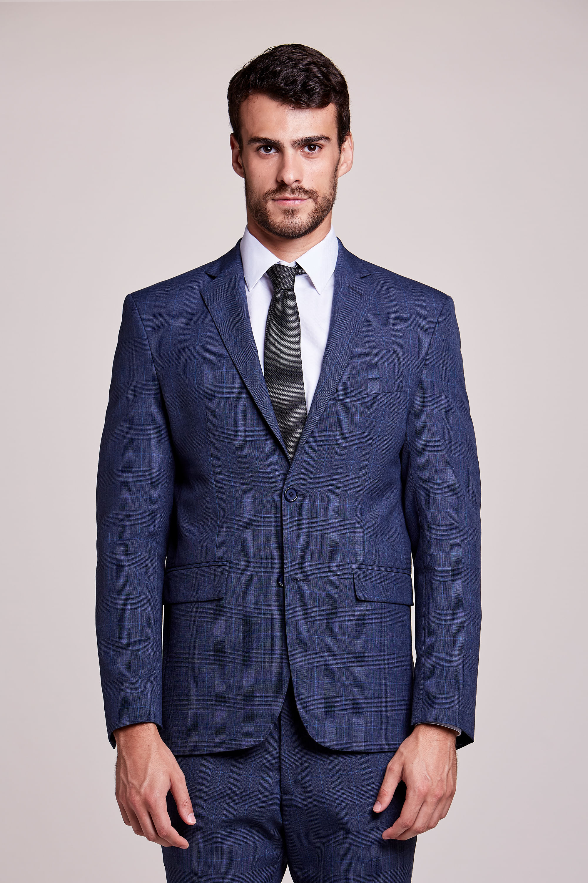 COSTUME REGULAR XADREZ AZUL ESCURO