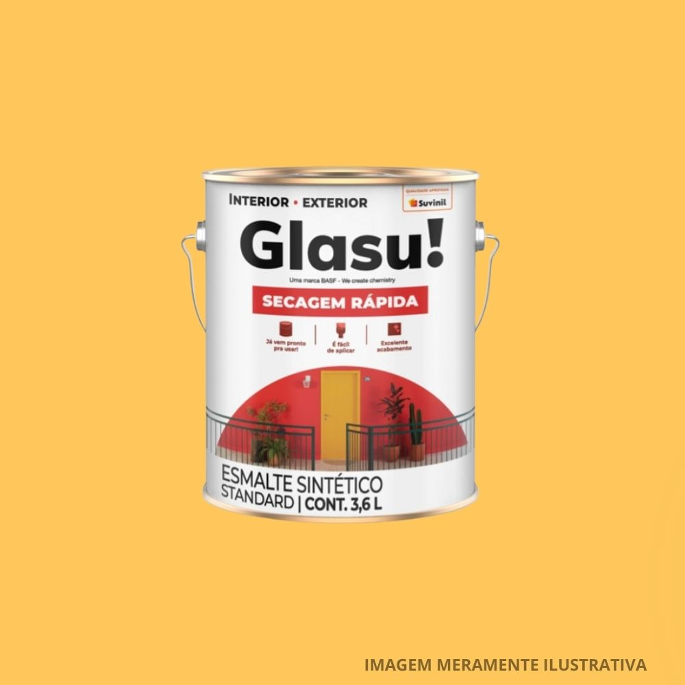Esmalte Sintético Standard Brilhante Secagem Rápida 0,9L Glasu!