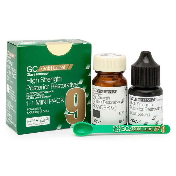 Encontraproduto.com.br - Ionômero de Vidro Restaurador GC Gold Label 9 A3.5 5g E 2.4ml - Gc South