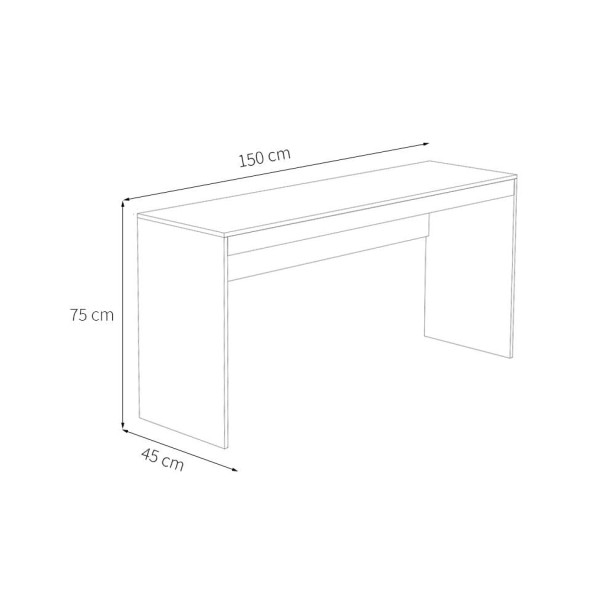 Encontraproduto.com.br - Conjunto de Mesa de Escritório Marselha com Estante Hunt Branco