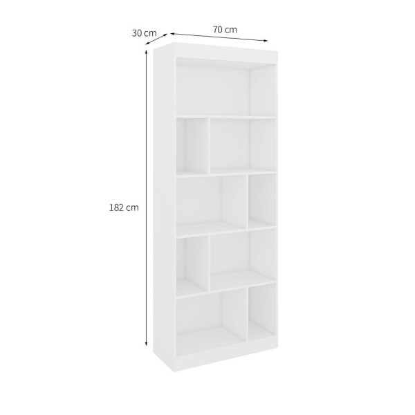 Encontraproduto.com.br - Conjunto de Mesa de Escritório Marselha com Estante Hunt Branco