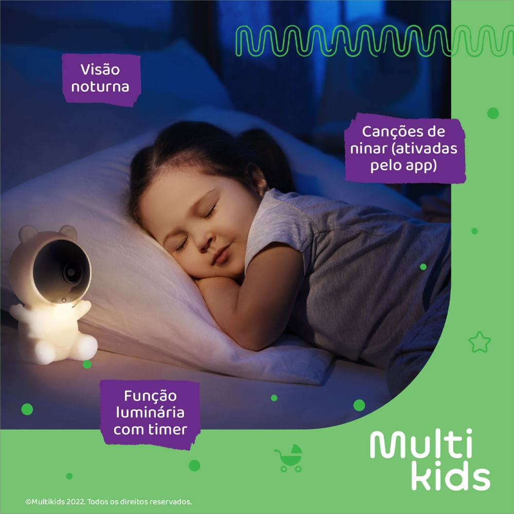 Encontraproduto.com.br - Babá Eletrônica Wifi Peek-a-Boo Multikids - BB490OUT [Reembalado]