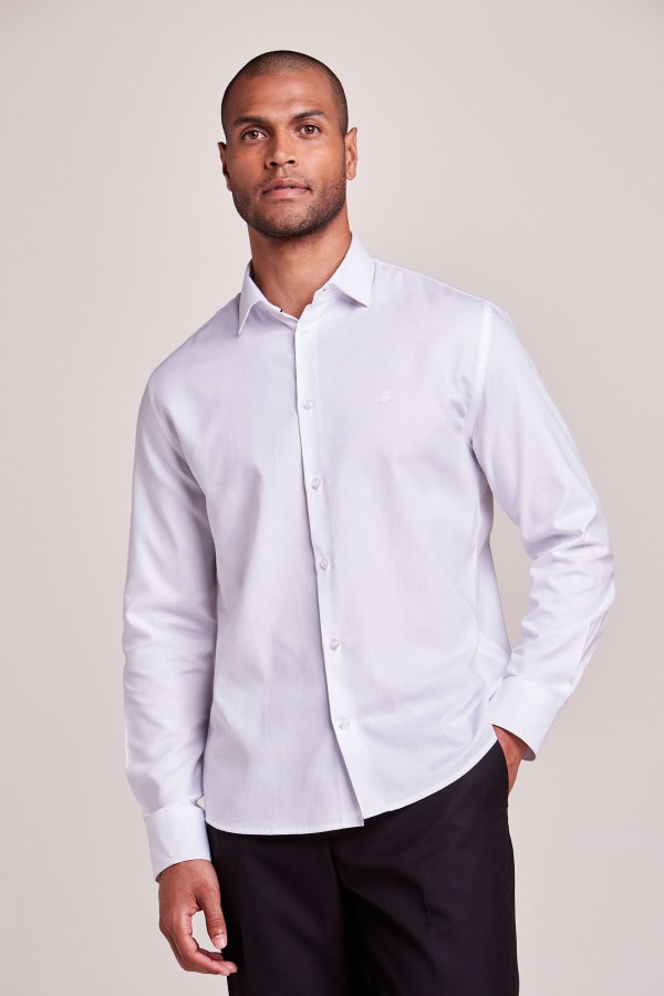 CAMISA MANGA LONGA MAQUINETADADA BRANCO