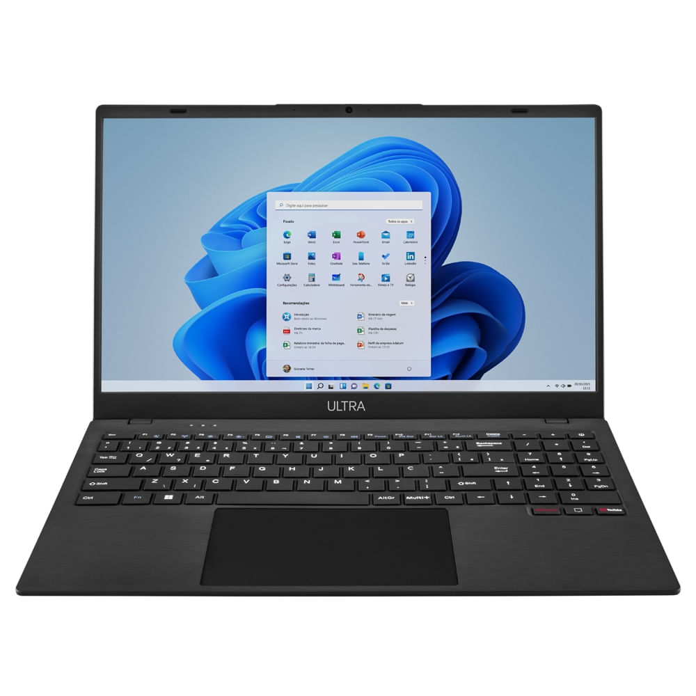 Encontraproduto.com.br - Notebook, Windows 11 Home, Tela 14 Pol, Processador Celeron N4020C, Memória 4GB 128GB eMMC Cinza Ultra - UB250OUT [Reembalado]