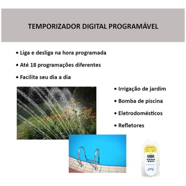 Encontraproduto.com.br - Temporizador Timer Bivolt Digital Controle Do Tempo Energia