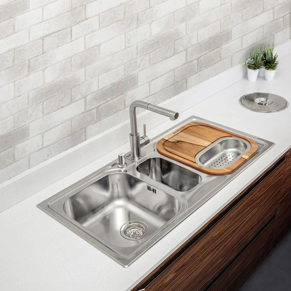 Misturador Monocomando em Aço Inox Monde Plus com Extensor - Tramontina