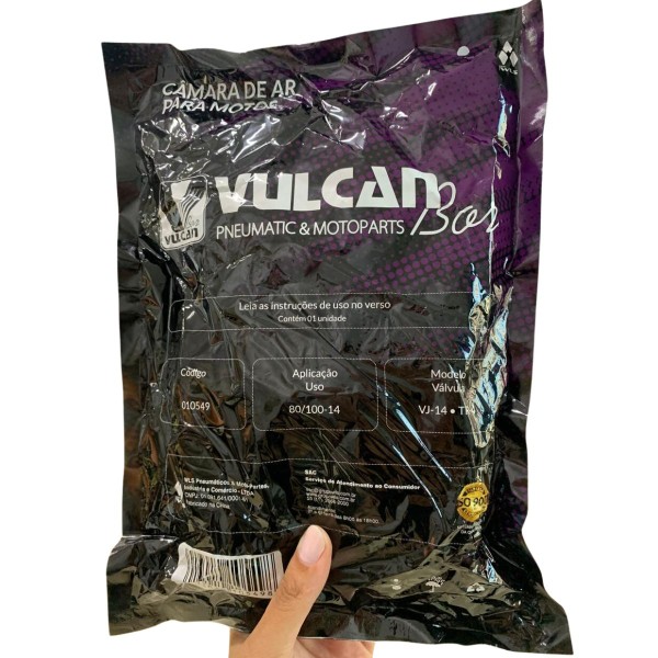 Encontraproduto.com.br - Camara De Ar Moto Mj-14 Biz - C-MJ14-VULC - Vulcan