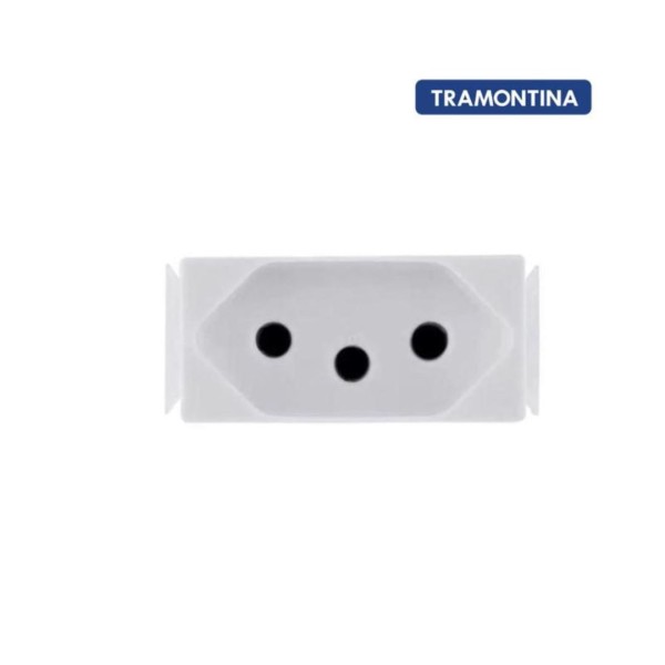 Encontraproduto.com.br - Kit Placa 4x4 2P+2 Módulo de Tomada 2P+T 10A/250V - TRAMONTINA