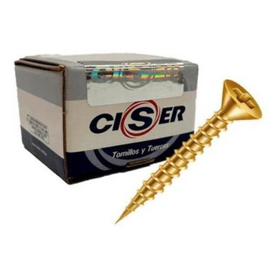 Encontraproduto.com.br - Parafuso Chipboard Cabeça Chata PHS 4,0 X 16 Bicromatizado (caixa com 1000) - CISER